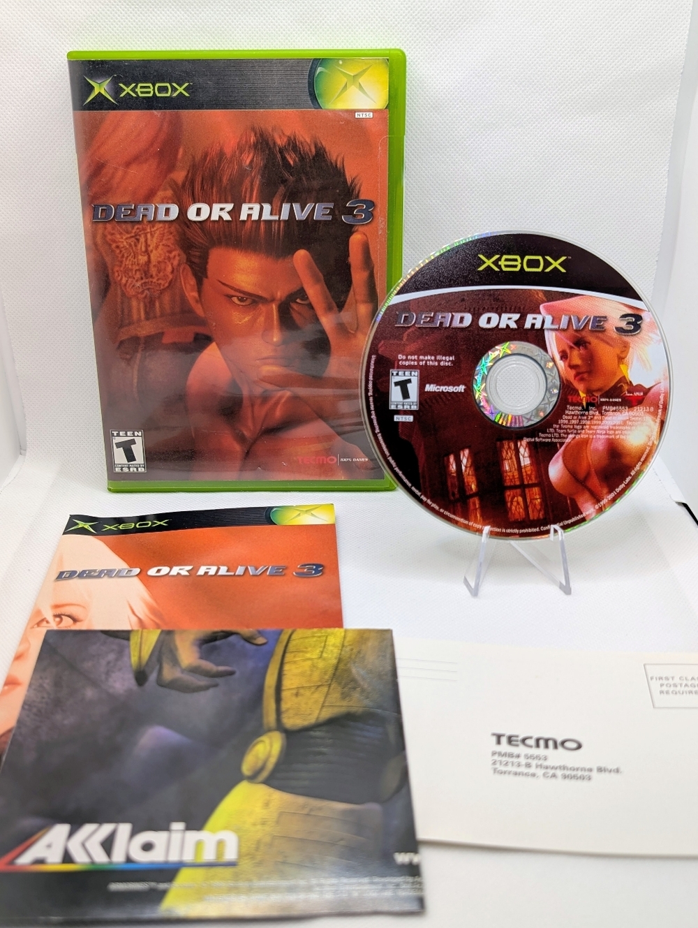 Dead or Alive 3 (Microsoft Xbox, 2001) Complete with Manual - Nice Condition
